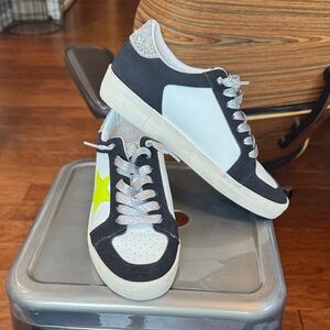 Vintage Havana Kenna Black, Yellow and Silver Star Sneakers
